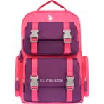 U.S. Polo Assn. 24083-24080-24079-24082 Unisex Okul Sırt Çantası Öğrenci Günlük Seyahat Tatil Spor Yürüyüş Seyahat Gezi Kamp Günlük - Pembe