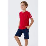 U.s. Polo Assn. 2424 Erkek Çocuk Şort Pijama Takım - Kırmızı - 14 - 15 Yaş