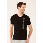 U.S. Polo Assn. 50199834-VR046 Siyah Bisiklet Yaka Regular Erkek T-Shirt