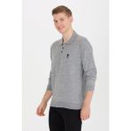 U.S. Polo Assn. 50257694-VR086 Gri Melanj Triko Erkek Kazak