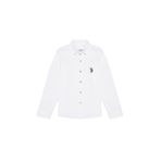 U.S. Polo Assn. 50263107-VR013 Basic Uzun Kollu Beyaz Erkek Çocuk Gömlek