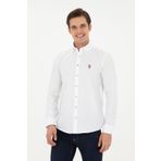 U.S. Polo Assn. 50281921-VR013 Beyaz Uzun Kollu Basic Erkek Gömlek