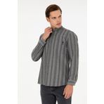 U.S. Polo Assn. 50293467-VR024 Gri Uzun Kollu Erkek Gömlek