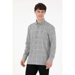 U.S. Polo Assn. 50297403-VR024 Gri Uzun Kollu Erkek Gömlek