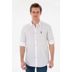U.S. Polo Assn. 50297868-VR013015 Beyaz Uzun Kollu Basic Erkek Gömlek