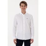 U.S. Polo Assn. 50298004-VR013 Basic Uzun Kollu Beyaz Erkek Gömlek
