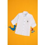 U.S. Polo Assn. 50298012-VR013 Beyaz Uzun Kollu Basic Erkek Çocuk Gömlek