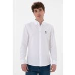 U.S. Polo Assn. 50298021-VR013 Beyaz Uzun Kollu Basic Erkek Gömlek