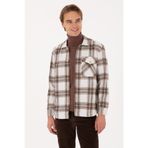 U.S. Polo Assn. 50316599-VR027 Haki Ekoseli Uzun Kollu Erkek Gömlek