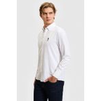 U.S. Polo Assn.50320276-VR013 Erkek Beyaz Gömlek Basic Regular Fit Trend Tasarım Kolsuz - XL