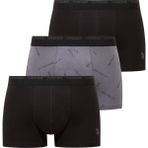U.s. Polo Assn. 80651 Siyah - Siyah - Baskılı 3 Lü Boxer - 2XL