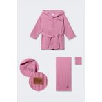 U.s. Polo Assn Bebek Kız Bebek Mor Bornoz Set - Standart
