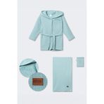 U.S. Polo Assn. Bebek Kız Bornoz Set, Yeşil, Standart Beden