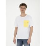 U.S. Polo Assn. Bisiklet Yaka Beyaz Erkek T-Shirt YAMADA - 3XL