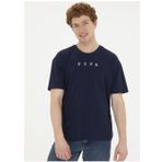U.S. Polo Assn. Bisiklet Yaka Lacivert Erkek T-Shirt NAVU