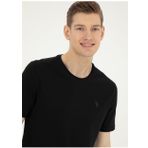 U.S. Polo Assn. Bisiklet Yaka Siyah Erkek T-Shirt GTS01IY024