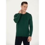 U.S. Polo Assn. Bisiklet Yaka Slim Fit Yeşil Erkek Kazak TD01-BSK23 - 4XL