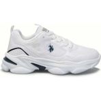 U.S. Polo Assn. Bob Beyaz Laci Kadın Sneaker Spor Ayakkabı V7 - Beyaz - Lacivert