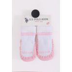 U.s. Polo Assn Çarık Çorap USB2800 Beyaz-Pembe - Beyaz - Pembe - 6-12 Ay
