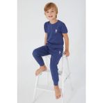 U.s. Polo Assn Chirping Koyu Mavi Erkek Çocuk Kısa Kol Pijama Takım - 5 - 6 Yaş - Koyu İndigo