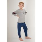 U.S. Polo Assn. Color Mix Gri Erkek Çocuk Uzun Kol Pijama Takım - Gri Melanj - 6 - 7 Yaş