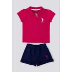 U.s. Polo Assn Creamy Intensity Pembe Bebek Hırka - 9 - 12 Ay - Vişne
