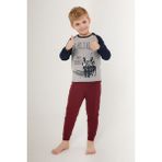 U.S. Polo Assn. Cute Gri Erkek Çocuk Uzun Kol Pijama Takım - Gri Melanj - 4 - 5 Yaş