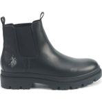 U.S. Polo Assn. Darıan Siyah Erkek Bot Suni Deri Malzeme ile Platform Topuk Özelliği