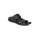 U.S. Polo Assn. DEAN HAKİKİ DERİ BANTLI SİYAH ANATOMİK ERKEK TERLİK