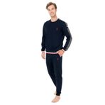 U.S. POLO ASSN. Dokuma Pijama Takımı, XL, USPA18931W25-26, Lacivert, erkek