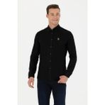 U.S. Polo Assn. Düğmeli Yaka Pamuk Slim Fit Gömlek Erkek Gömlek G081SZ0041826727 - Siyah