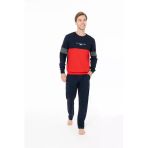U.s. Polo Assn. Erkek %100 Pamuklu Renk Bloklu Lacivert Pijama Takımı - Lacivert - Arsno18r93n0-Jlac