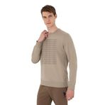 U.S. Polo Assn. Erkek Açık Haki Sweatshirt 50293461-VR183, Yeşil, L