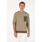 U.s. Polo Assn. Erkek Açık Haki Sweatshirt 50316401-VR183 - 3XL