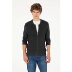 U.S. Polo Assn. Erkek Antrasit Melanj Basic Triko Hırka 50293528-VR081