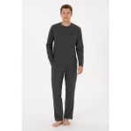 U.s. Polo Assn. Erkek Antrasit Melanj Pijama Takım 50318602-VR081