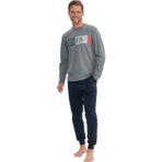 U.S. Polo Assn. Erkek Antrasit Melanj Yuvarlak Yaka Pijama Takımı Apl Kpm.Ae.1.St8.R.8A.Ou3.P0.Km11