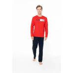 U.s. Polo Assn. Erkek Basic Baskılı Bisiklet Yaka Kırmızı Pijama Takımı %100 Pamuk - Kırmızı - Arsno18l94b5-Rkır
