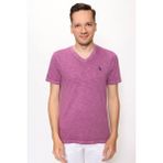 U.S. Polo Assn. Erkek Basic V Yaka Tişört - Menekşe