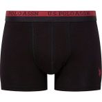 U.s. Polo Assn. Erkek Baskılı-Bordo-Siyah 3 Lü Boxer - XL