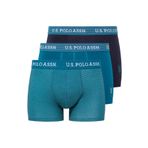 U.S. POLO ASSN. Erkek Baskılı-Lacivert-Yeşil 3 lü Boxer