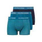 U.S. Polo Assn. Erkek Baskılı-Lacivert-Yeşil 3'lü Boxer 80515