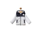 U.S. Polo Assn. Erkek Bebek Kapüşonlu Mont, Lacivert-Beyaz, 6-9 Ay