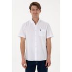 U.S. Polo Assn. Erkek Beyaz Kısa Kollu Gömlek 50297909-VR013