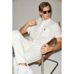 U.S. Polo Assn. Erkek Beyaz Kısa Kollu Keten Karışımlı Gömlek 50319023-VR013 - 2XL