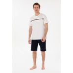 U.S. Polo Assn. Erkek Bisiklet Yaka Beyaz Pijama Takımı 50309174-vr013