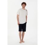 U.S. Polo Assn. Erkek Bisiklet Yaka Beyaz Pijama Takımı 50309355-vr013