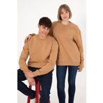U.S. Polo Assn. Erkek Bisiklet Yaka Camel Basic Şardonlu Sweatshirt 50295148-vr015