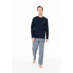 U.s. Polo Assn. Erkek Bisiklet Yaka Cep Detaylı Lacivert Pijama Seti - Lacivert - Arsno18j97x7-Llac