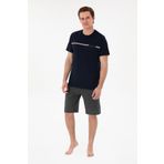 U.S. Polo Assn. Erkek Bisiklet Yaka Lacivert Pijama Takımı 50309174-vr033